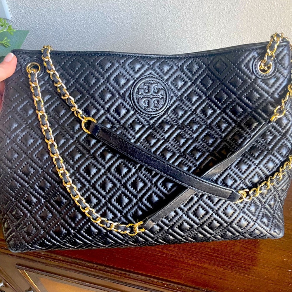 Authentic Tory Burch quilted tote
